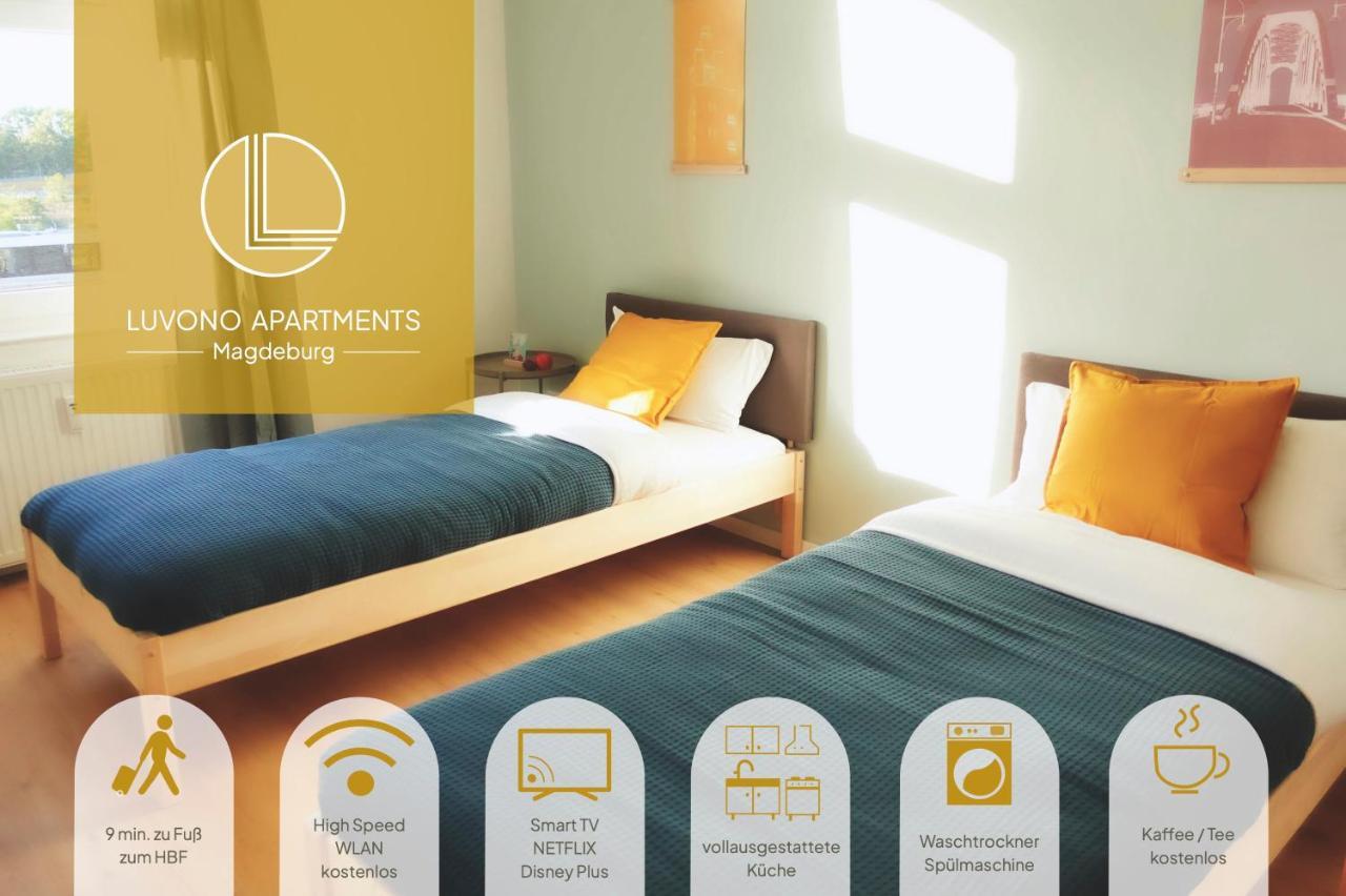 Luvono Apartments - 2 Schlafzimmer / Netflix / Disney+ Magdeburgo Esterno foto